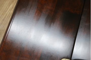 中古　美品　山室家具製作所　民芸家具　北の匠　木のぬくもりを感じる収納付きベンチ2脚セット(板座チェア、椅子、イス、バラ売り可能)(R-078101)