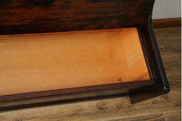 中古　美品　山室家具製作所　民芸家具　北の匠　木のぬくもりを感じる収納付きベンチ(板座チェア、長椅子、イス)(R-078102)