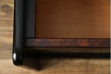 中古　美品　山室家具製作所　民芸家具　北の匠　木のぬくもりを感じる収納付きベンチ(板座チェア、長椅子、イス)(R-078102)