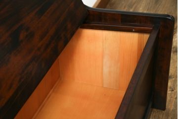 中古　美品　山室家具製作所　民芸家具　北の匠　木のぬくもりを感じる収納付きベンチ(板座チェア、長椅子、イス)(R-078102)