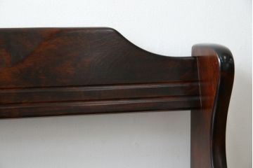 中古　美品　山室家具製作所　民芸家具　北の匠　木のぬくもりを感じる収納付きベンチ(板座チェア、長椅子、イス)(R-078102)