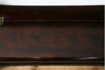 中古　美品　山室家具製作所　民芸家具　北の匠　木のぬくもりを感じる収納付きベンチ(板座チェア、長椅子、イス)(R-078102)