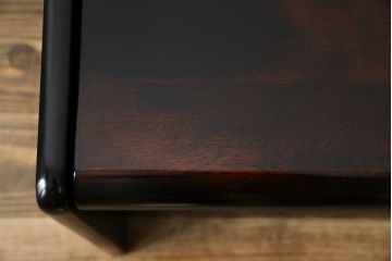 中古　美品　山室家具製作所　民芸家具　北の匠　木のぬくもりを感じる収納付きベンチ(板座チェア、長椅子、イス)(R-078102)