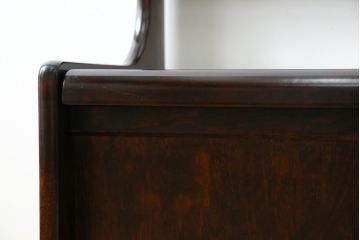 中古　美品　山室家具製作所　民芸家具　北の匠　木のぬくもりを感じる収納付きベンチ(板座チェア、長椅子、イス)(R-078102)