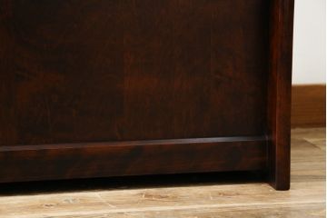 中古　美品　山室家具製作所　民芸家具　北の匠　木のぬくもりを感じる収納付きベンチ(板座チェア、長椅子、イス)(R-078102)