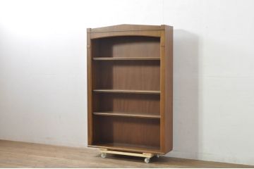 中古　DREXEL HERITAGE(ドレクセルヘリテイジ)　Triune(トライユン)　台輪リメイク　上品な佇まいのブックケース(シェルフ、本棚、飾り棚、キャビネット、収納棚)(R-078107)