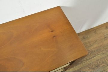 中古　高級品!!　スペイン　バロッサバレンティ(VARO,S.A. VALENTI)　ナチュラルモダンな佇まいのサイドテーブル(ナイトテーブル、エンドテーブル、花台、電話台、飾り台、サイドチェスト)(R-078111)
