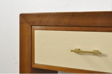 中古　高級品!!　スペイン　バロッサバレンティ(VARO,S.A. VALENTI)　ナチュラルモダンな佇まいのサイドテーブル(ナイトテーブル、エンドテーブル、花台、電話台、飾り台、サイドチェスト)(R-078111)