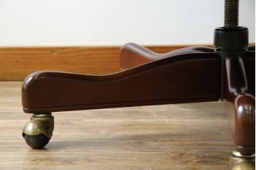 中古　美品!!　DREXEL HERITAGE(ドレクセルヘリテイジ)取り扱い　アメリカ高級家具　ジャレットブラザーズ(Jarrett Brothers)　本革(レザー)　ハイバックデスクチェア(オフィスチェア、回転チェア、アームチェア、デスクチェア)(定価約44万円)(R-078115)