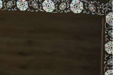 アジアンビンテージ　韓国　花鳥図の螺鈿(ラデン)細工が美しい4連衝立て　定価約120万円　(R-078123)