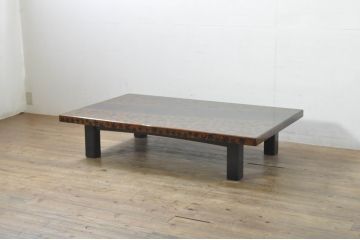 中古　美品!!　輪島塗り　独特の存在感を放つ蒔絵座卓(ローテーブル、センターテーブル、リビングテーブル)(定価約190万円)(R-078131)