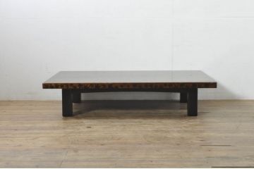 中古　美品!!　輪島塗り　独特の存在感を放つ蒔絵座卓(ローテーブル、センターテーブル、リビングテーブル)(定価約190万円)(R-078131)