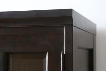 中古　北海道民芸家具　HM114K　シックで洗練された佇まいが魅力的な本箱(ブックケース、キャビネット、飾り棚、収納棚、食器棚)(R-078148)