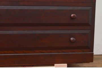 中古　美品　松本民芸家具　D型洋服タンス　引き出しが2杯付いたワードローブ(洋服タンス、衣装タンス)(定価約58万円)(R-078154)