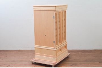 新品未使用品　中古　40号　ヒノキ材　ナチュラルな風合いが魅力的な神徒用仏壇(ご神徒壇、御霊舎、みたまや、祭壇宮、さいだんみや)(定価約36万円)(R-078155)