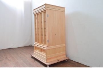 新品未使用品　中古　40号　ヒノキ材　ナチュラルな風合いが魅力的な神徒用仏壇(ご神徒壇、御霊舎、みたまや、祭壇宮、さいだんみや)(定価約36万円)(R-078155)