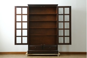 中古　北海道民芸家具　和洋どちらのお部屋にも馴染むブックケース　(R-078156)