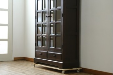 中古　北海道民芸家具　和洋どちらのお部屋にも馴染むブックケース　(R-078156)