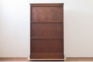 中古　北海道民芸家具　和洋どちらのお部屋にも馴染むブックケース(本箱、書棚、収納棚、戸棚、キャビネット、飾り棚)(R-078156)