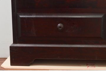 中古　北海道民芸家具　和洋どちらのお部屋にも馴染むブックケース(本箱、書棚、収納棚、戸棚、キャビネット、飾り棚)(R-078156)