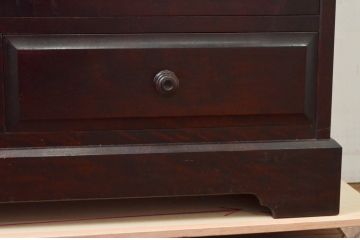 中古　北海道民芸家具　和洋どちらのお部屋にも馴染むブックケース(本箱、書棚、収納棚、戸棚、キャビネット、飾り棚)(R-078156)
