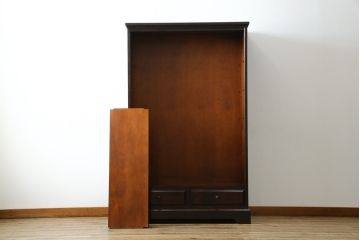 中古　北海道民芸家具　ブックケースリメイク　和洋どちらのお部屋にも馴染むオープンラック(オープンシェルフ、ブックシェルフ、本棚、書棚、収納棚、飾り棚、陳列棚、ディスプレイラック)(R-078157)