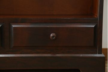 中古　北海道民芸家具　ブックケースリメイク　和洋どちらのお部屋にも馴染むオープンラック(オープンシェルフ、ブックシェルフ、本棚、書棚、収納棚、飾り棚、陳列棚、ディスプレイラック)(R-078157)