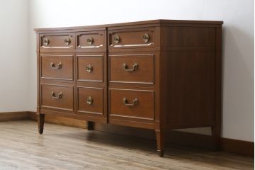中古　美品　DREXEL HERITAGE(ドレクセルヘリテイジ)　Triune(トライユン)　上品な佇まいが魅力のマホガニー材製サイドボード(サイドチェスト、引き出し)(定価約70万円)(R-078159)