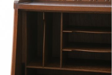 和製ビンテージ　高島屋取り扱い　神戸元町欧風家具　メープル不二屋製　高級感溢れるマホガニー材のライティングビューロー(簿記机、ワークデスク、在宅用、在宅ワーク用、ヴィンテージ)(R-078162)