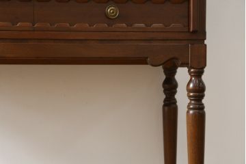 和製ビンテージ　高島屋取り扱い　神戸元町欧風家具　メープル不二屋製　高級感溢れるマホガニー材のライティングビューロー(簿記机、ワークデスク、在宅用、在宅ワーク用、ヴィンテージ)(R-078162)