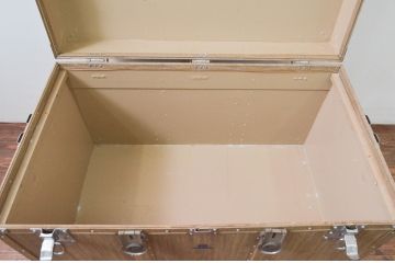 和製ビンテージ　KOWA INDUSTRY(コーワインダストリー)　お洒落な空間づくりにおすすめの船トランク(舟トランク、ローテーブル、センターテーブル、収納、ディスプレイ、店舗什器、ヴィンテージ)(R-078165)
