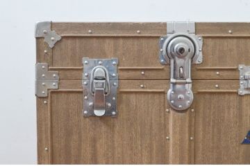 和製ビンテージ　KOWA INDUSTRY(コーワインダストリー)　お洒落な空間づくりにおすすめの船トランク(舟トランク、ローテーブル、センターテーブル、収納、ディスプレイ、店舗什器、ヴィンテージ)(R-078165)