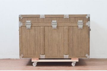 和製ビンテージ　KOWA INDUSTRY(コーワインダストリー)　お洒落な空間づくりにおすすめの船トランク(舟トランク、ローテーブル、センターテーブル、収納、ディスプレイ、店舗什器、ヴィンテージ)(R-078165)