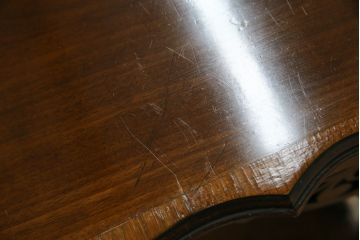 イギリスアンティーク　マホガニー材　透かし彫りのデザインがお洒落なサイドテーブル(コンソールテーブル、花台、飾り台、英国)(R-078168)