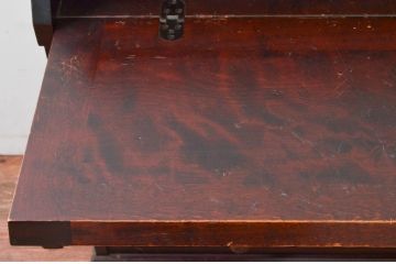 中古　北海道民芸家具　上質な作りが魅力のライティングビューロー(簿記机、ワークデスク、引き出し、在宅用、在宅ワーク用)(定価約34万円)(R-078171)