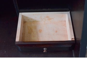 中古　北海道民芸家具　上質な作りが魅力のライティングビューロー(簿記机、ワークデスク、引き出し、在宅用、在宅ワーク用)(定価約34万円)(R-078171)