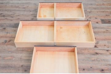 中古　北海道民芸家具　上質な作りが魅力のライティングビューロー(簿記机、ワークデスク、引き出し、在宅用、在宅ワーク用)(定価約34万円)(R-078171)