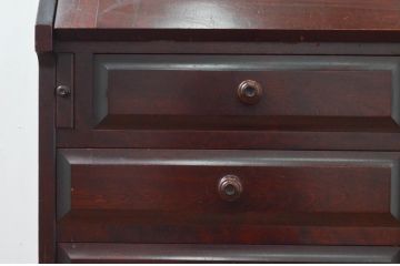 中古　北海道民芸家具　上質な作りが魅力のライティングビューロー(簿記机、ワークデスク、引き出し、在宅用、在宅ワーク用)(定価約34万円)(R-078171)