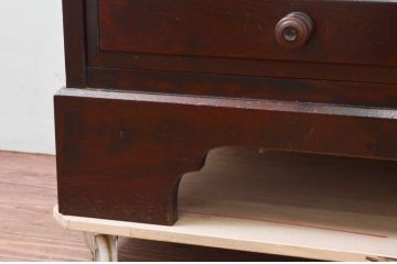 中古　北海道民芸家具　上質な作りが魅力のライティングビューロー(簿記机、ワークデスク、引き出し、在宅用、在宅ワーク用)(定価約34万円)(R-078171)