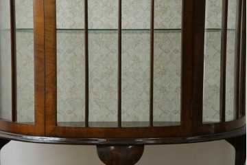 イギリスアンティーク　マホガニー材　品のある佇まいが魅力的な猫脚キャビネット　(R-078173)