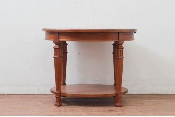 中古　美品　DREXEL HERITAGE(ドレクセルヘリテイジ)　FRANCESCA(フランチェスカ)シリーズ　格納式天板付き!クラシカルなランプテーブル(コーヒーテーブル、サイドテーブル、ナイトテーブル、花台、飾り台)(定価約30万円)(R-078174)