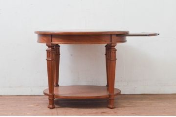 中古　美品　DREXEL HERITAGE(ドレクセルヘリテイジ)　FRANCESCA(フランチェスカ)シリーズ　格納式天板付き!クラシカルなランプテーブル(コーヒーテーブル、サイドテーブル、ナイトテーブル、花台、飾り台)(定価約30万円)(R-078174)