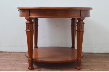 中古　美品　DREXEL HERITAGE(ドレクセルヘリテイジ)　FRANCESCA(フランチェスカ)シリーズ　格納式天板付き!クラシカルなランプテーブル(コーヒーテーブル、サイドテーブル、ナイトテーブル、花台、飾り台)(定価約30万円)(R-078174)