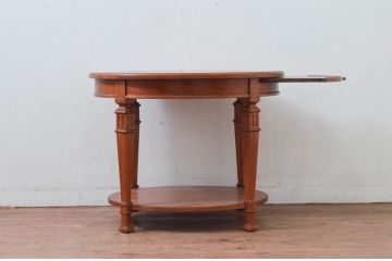 中古　美品　DREXEL HERITAGE(ドレクセルヘリテイジ)　FRANCESCA(フランチェスカ)シリーズ　格納式天板付き!クラシカルなランプテーブル(コーヒーテーブル、サイドテーブル、ナイトテーブル、花台、飾り台)(定価約30万円)(R-078175)
