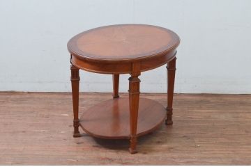 中古　美品　DREXEL HERITAGE(ドレクセルヘリテイジ)　FRANCESCA(フランチェスカ)シリーズ　格納式天板付き!クラシカルなランプテーブル(コーヒーテーブル、サイドテーブル、ナイトテーブル、花台、飾り台)(定価約30万円)(R-078175)