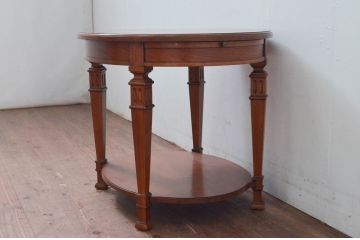 中古　美品　DREXEL HERITAGE(ドレクセルヘリテイジ)　FRANCESCA(フランチェスカ)シリーズ　格納式天板付き!クラシカルなランプテーブル(コーヒーテーブル、サイドテーブル、ナイトテーブル、花台、飾り台)(定価約30万円)(R-078175)