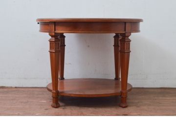 中古　美品　DREXEL HERITAGE(ドレクセルヘリテイジ)　FRANCESCA(フランチェスカ)シリーズ　格納式天板付き!クラシカルなランプテーブル(コーヒーテーブル、サイドテーブル、ナイトテーブル、花台、飾り台)(定価約30万円)(R-078175)