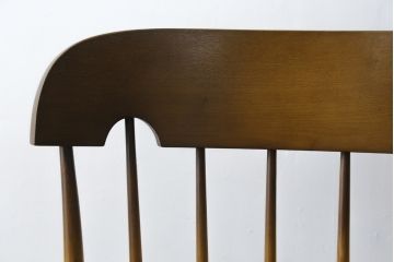 中古　美品　飛騨産業　キツツキ　穂高シリーズ　WINDSOR　ハイバックのゆったりとした座り心地が魅力的なロッキングチェア(アームチェア、板座チェア、揺り椅子)(R-078182)