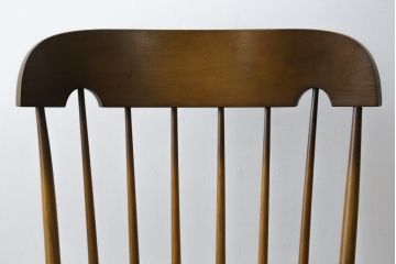 中古　美品　飛騨産業　キツツキ　穂高シリーズ　WINDSOR　ハイバックのゆったりとした座り心地が魅力的なロッキングチェア(アームチェア、板座チェア、揺り椅子)(R-078182)