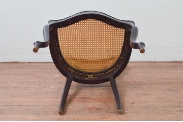 中古　美品　柔らかな曲線を描くデザインが目を惹くバルーンバックダイニングチェア(バルーンバックチェア、椅子、イス)(R-078183)